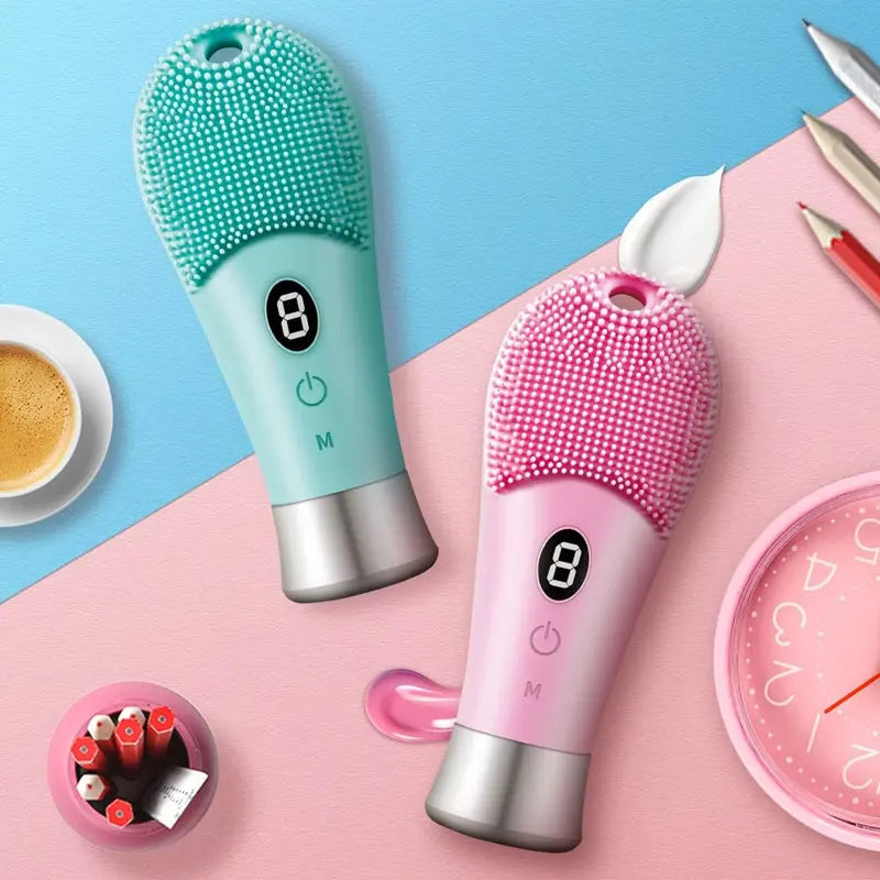 Electric Facial Cleansing Brush Tool