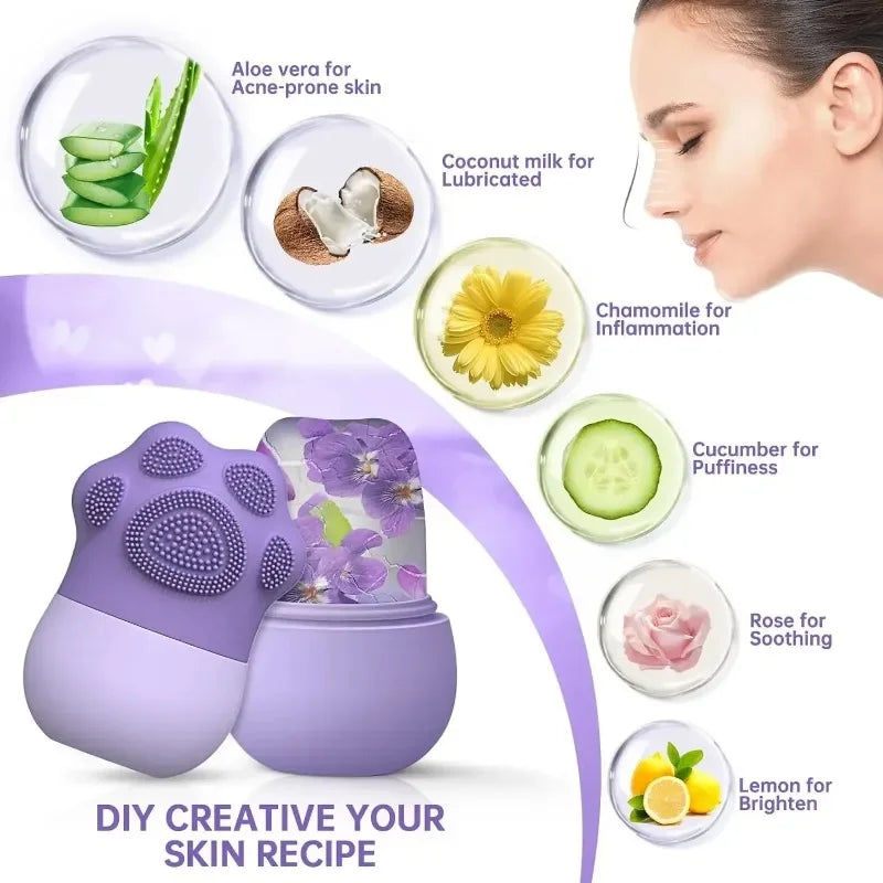 Silicone Ice Roller Face Massager