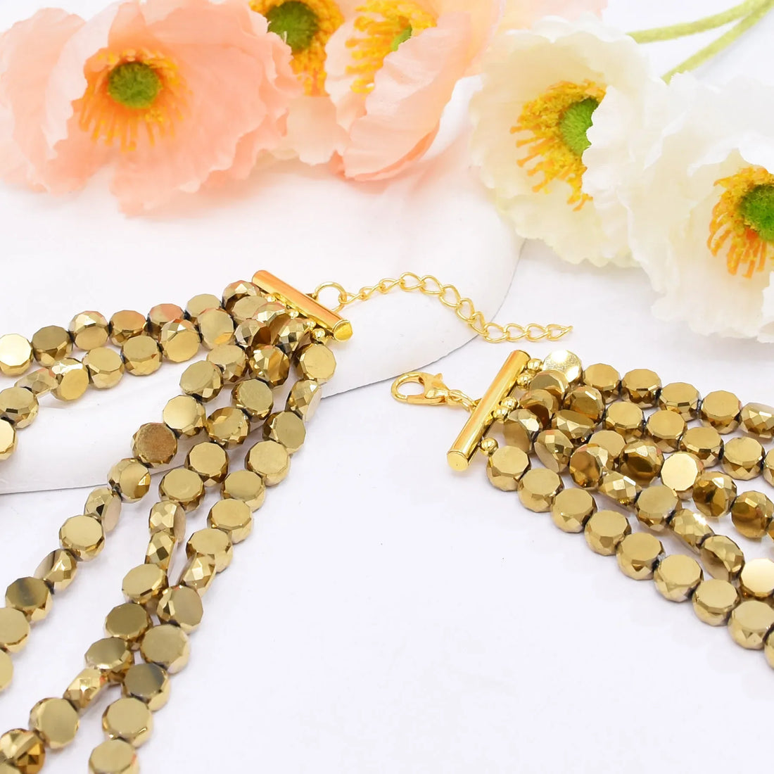 Multi Layer Beaded Bib Necklace