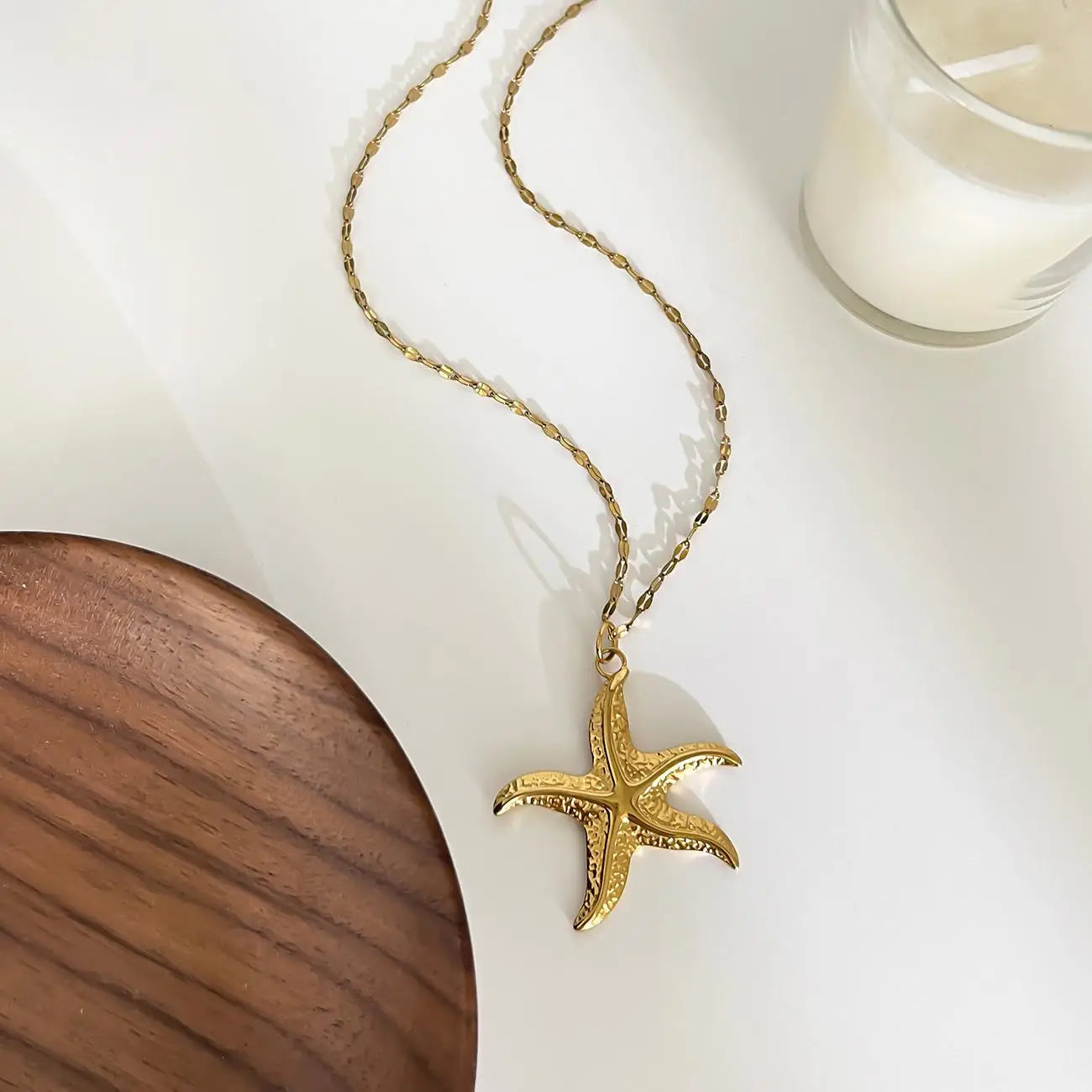 Starfish Shell Pendant Necklace
