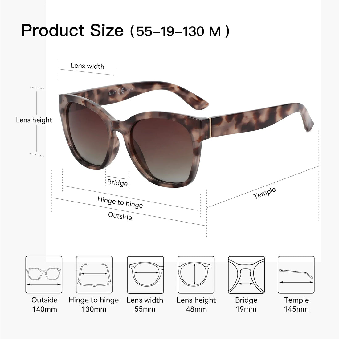 Oversized Cat Eye Sunglasses Women