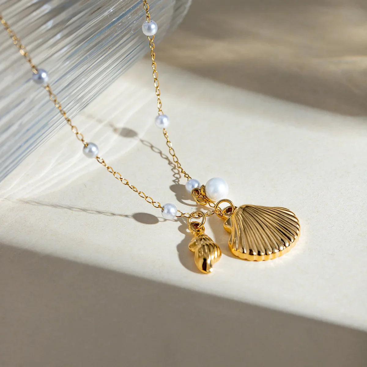 Starfish Shell Pendant Necklace
