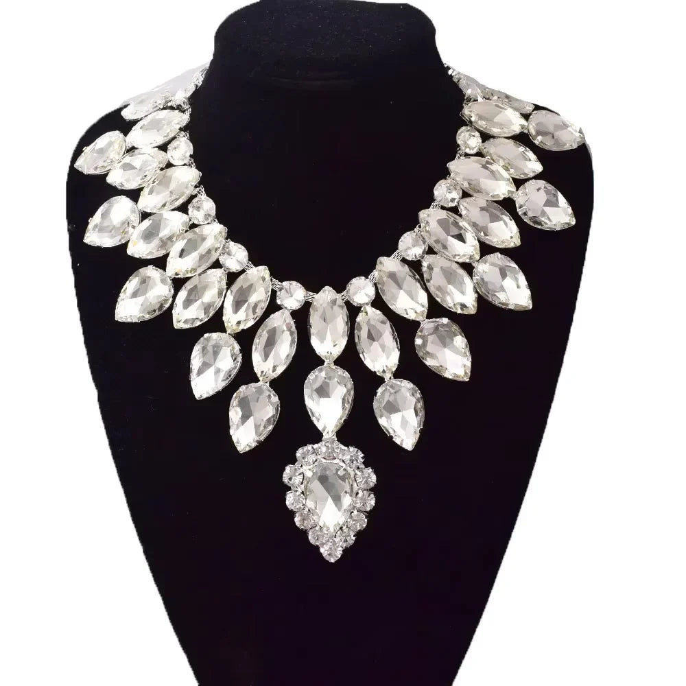 Rhinestone Crystal Statement Necklace