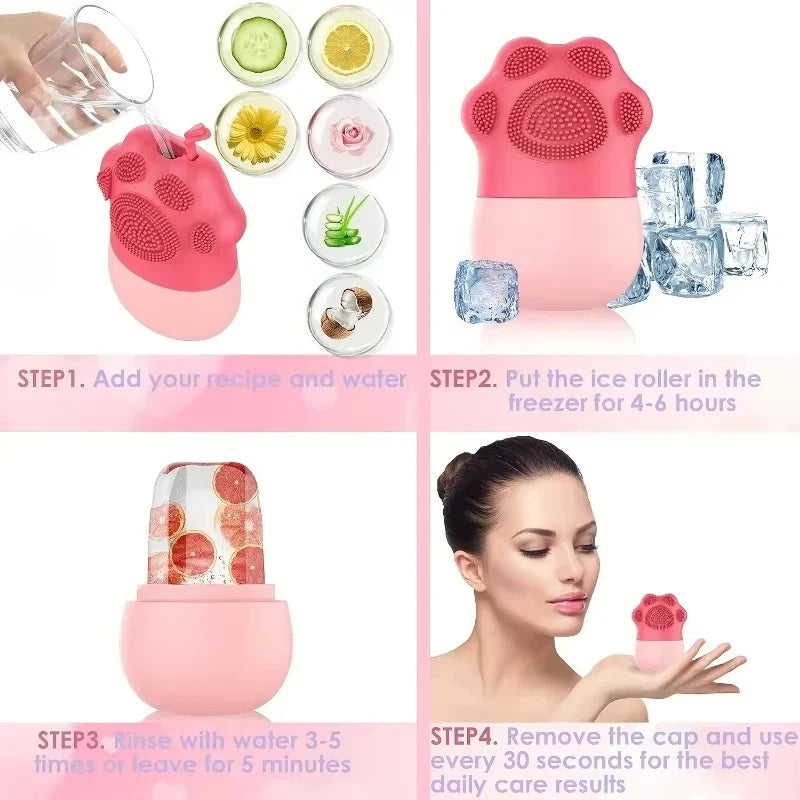 Silicone Ice Roller Face Massager