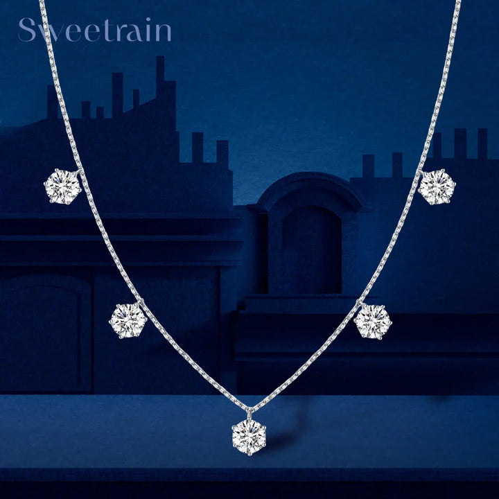 Moissanite Tennis Chain Necklace