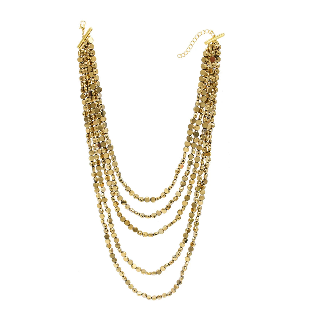 Multi Layer Beaded Bib Necklace