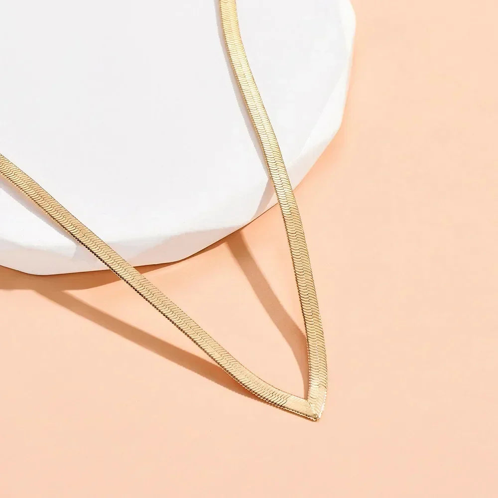 V Shape Chain Choker Necklace