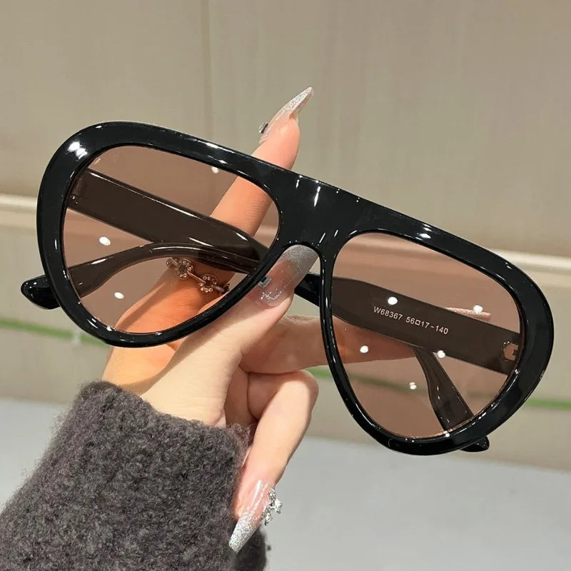 Vintage Oval Oversized Sunglasses