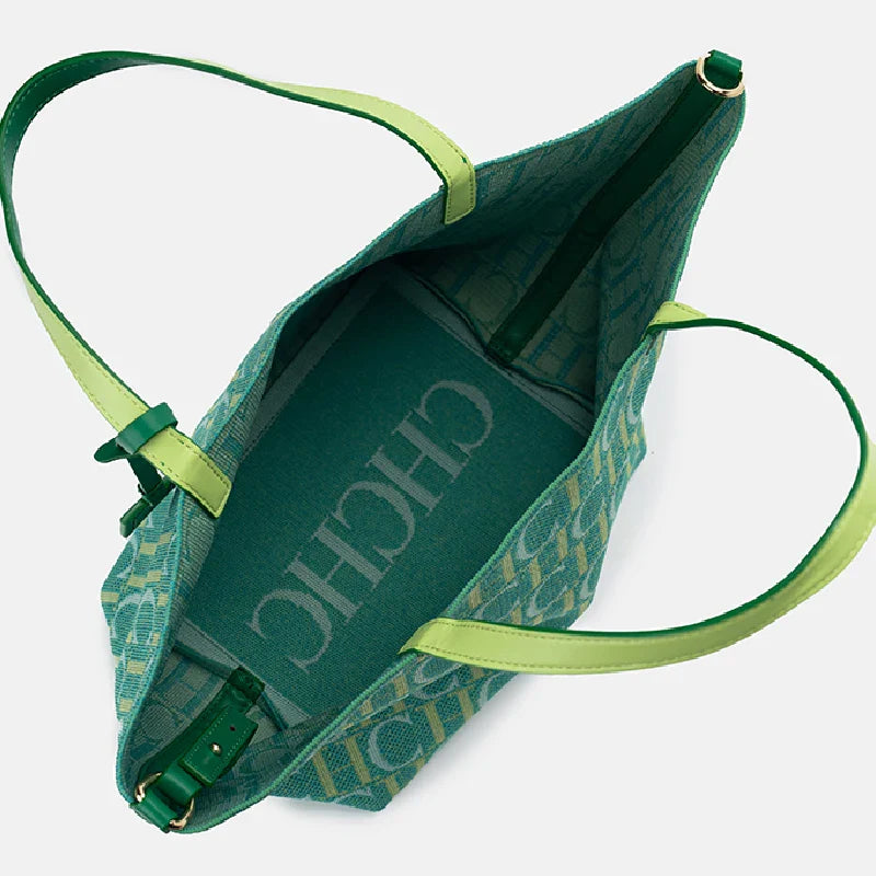 Alphabet Print Large Handbag