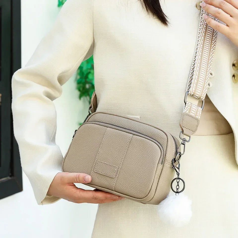 Genuine Leather Messenger Shoulder Bag