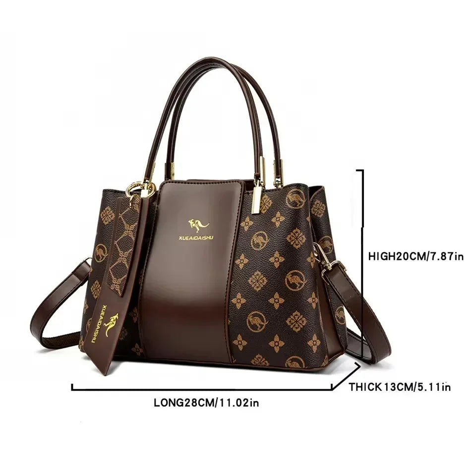 Large Capacity Leather Shoulder Bag