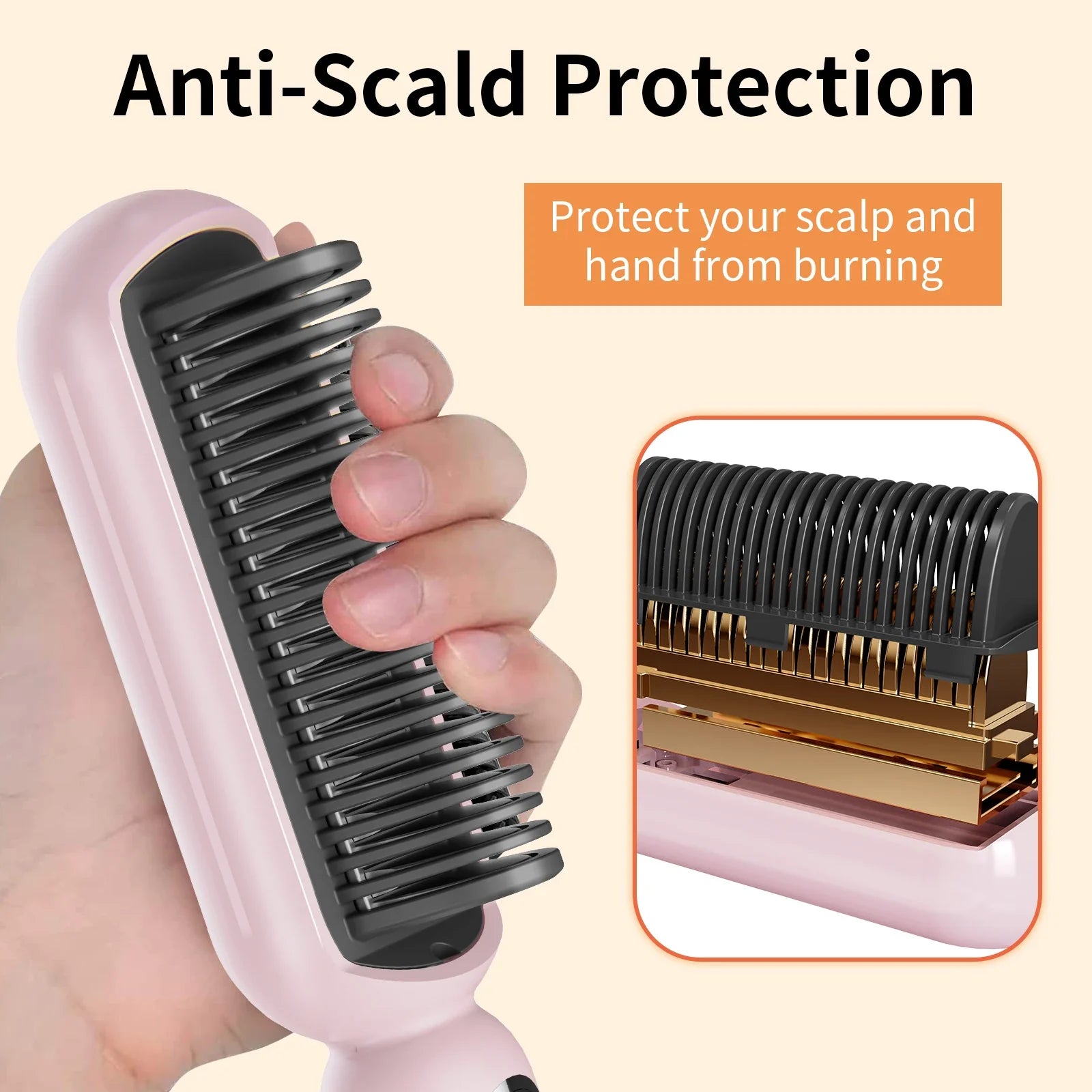 Fast Heating Hair Straightening Comb