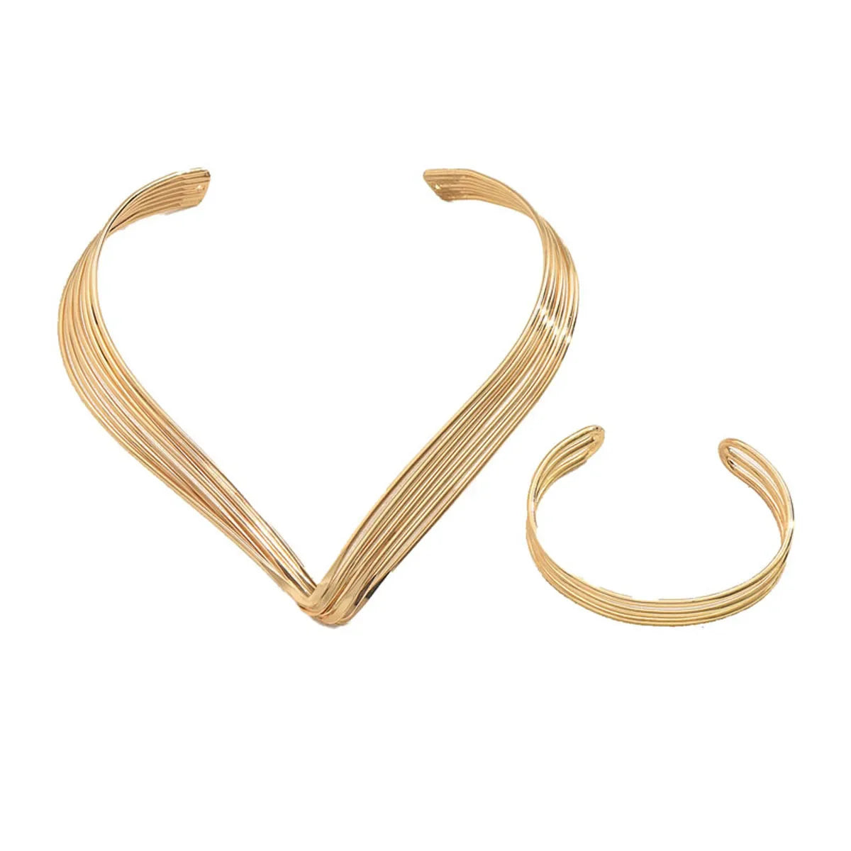 Gold Multi Layer Choker Set