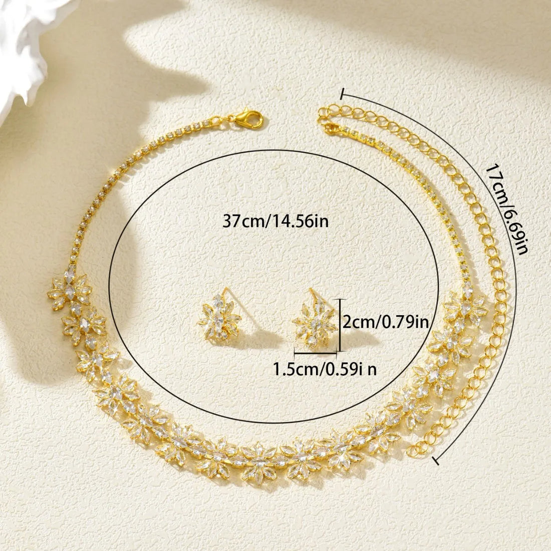 Diamond Zircon Jewelry Set