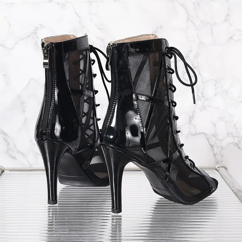 Open Toe Dance Heel Sandals