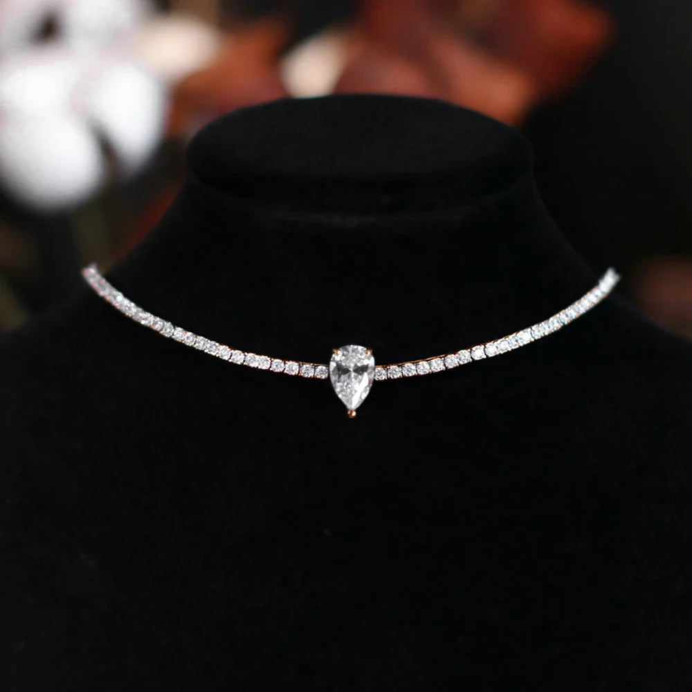 Moissanite Tennis Pendant Necklace