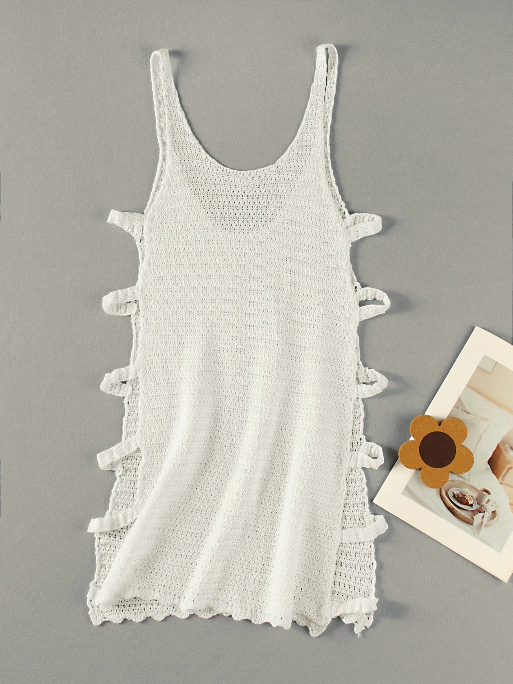 Sleeveless Cutout Beach Mini Dress