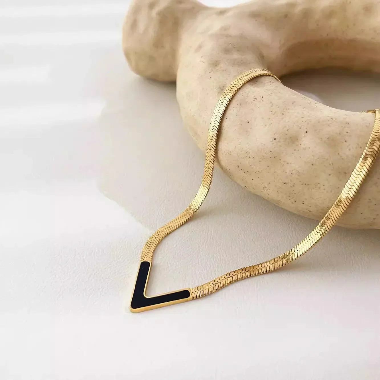 V Shape Chain Choker Necklace