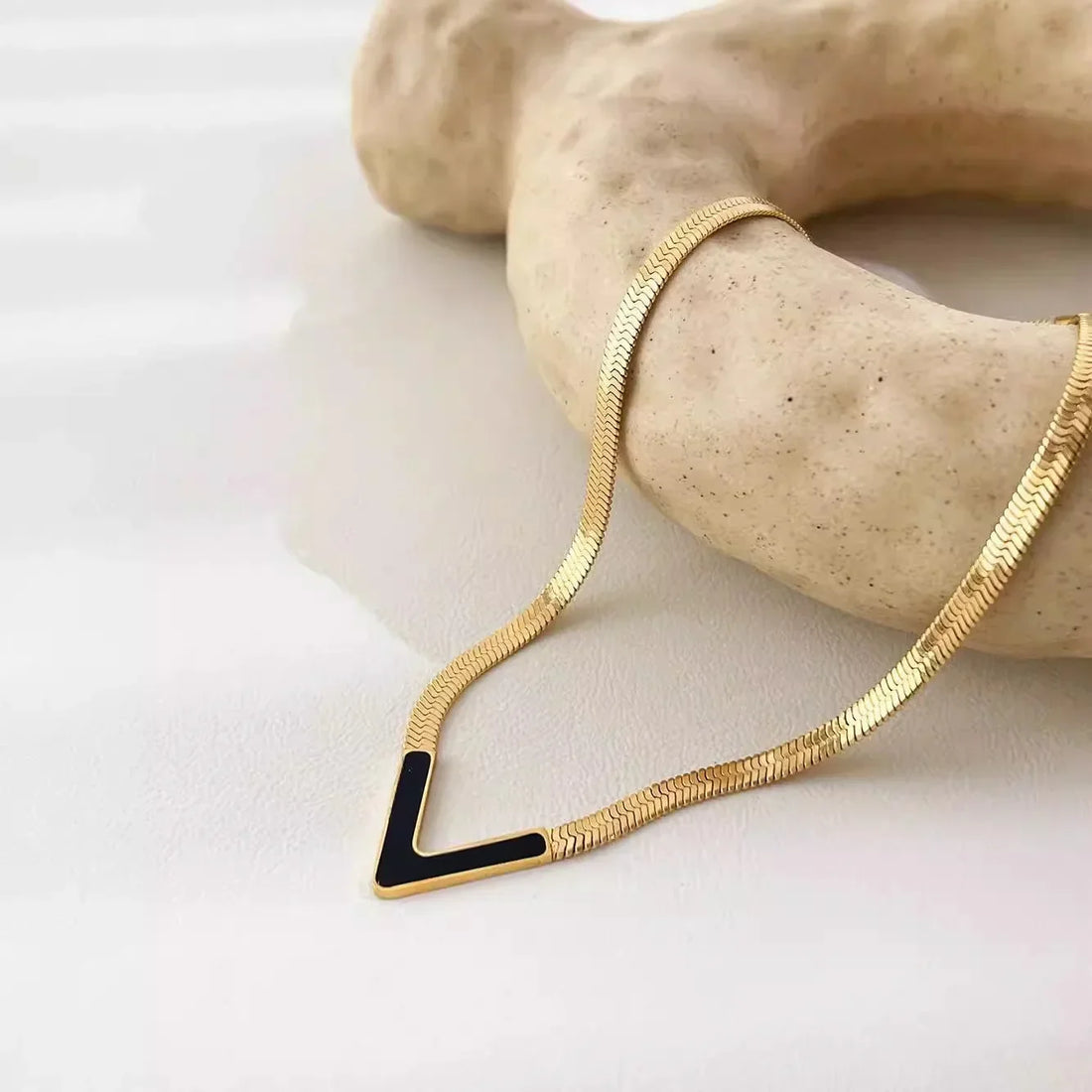 V Shape Chain Choker Necklace