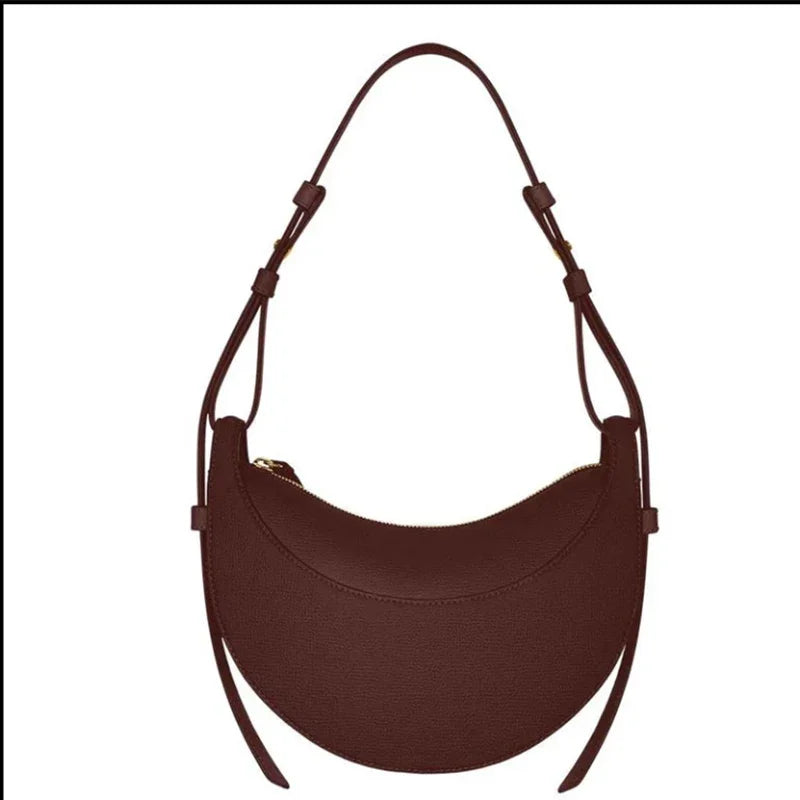 Crescent Zipper Shoulder Crossbody Bag