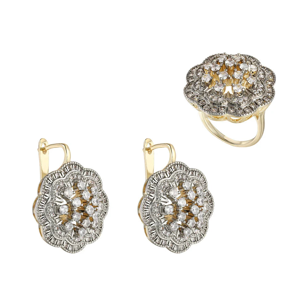 Hollow Flower Gold Earrings
