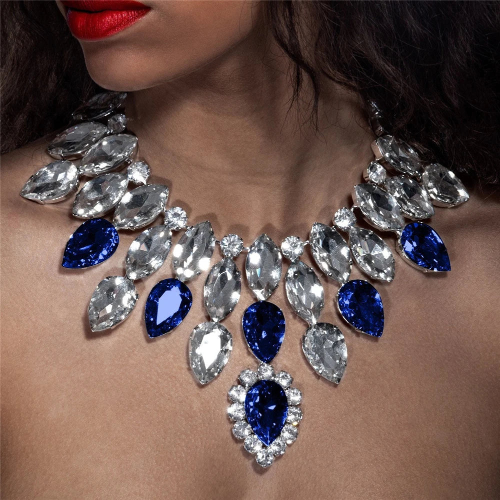 Rhinestone Crystal Statement Necklace