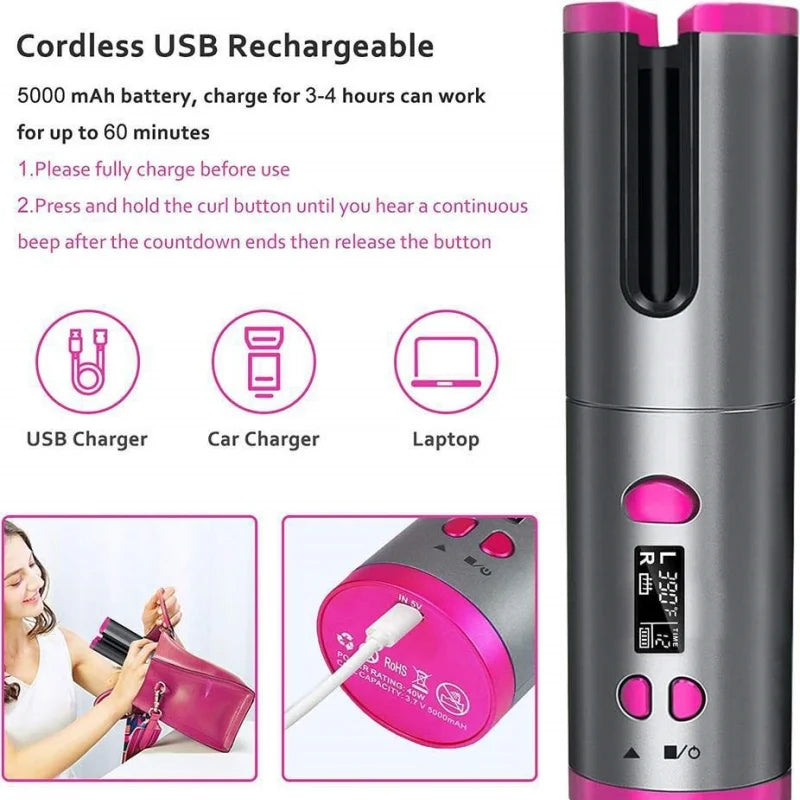 Wireless Auto Hair Curler Tool