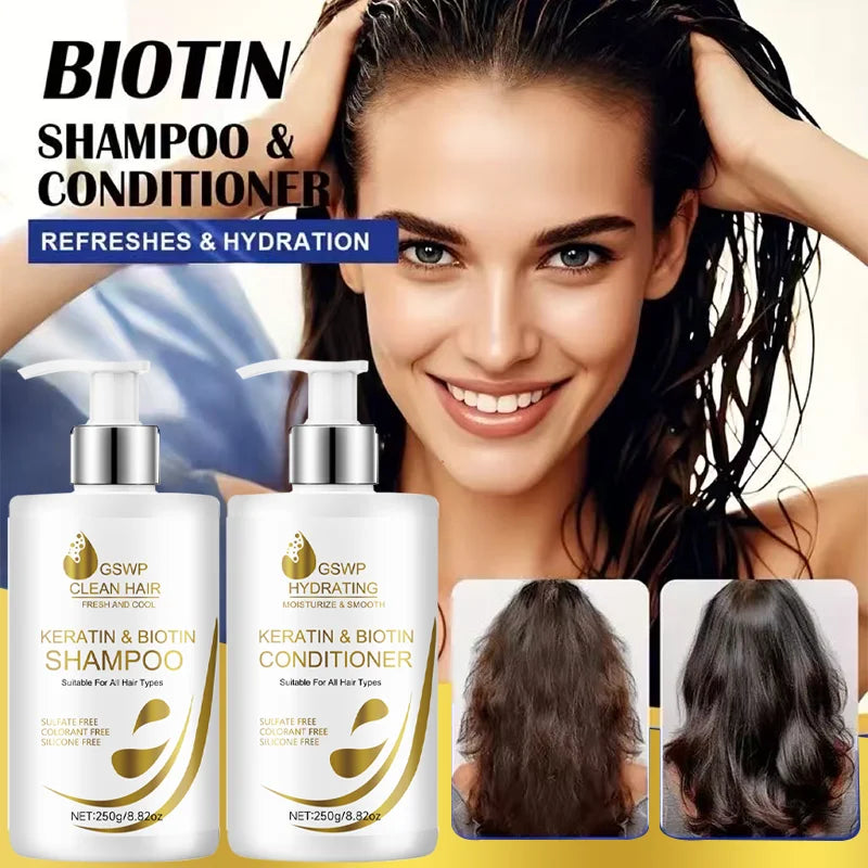 Keratin Biotin Shampoo Conditioner Set