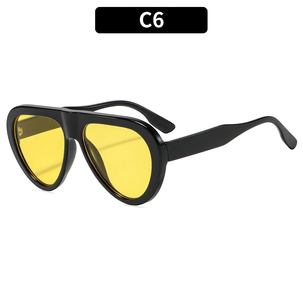 Vintage Oval Oversized Sunglasses