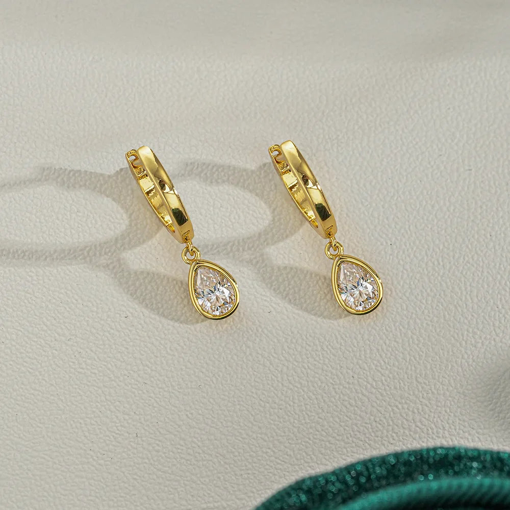 Moissanite Drop Earrings Women