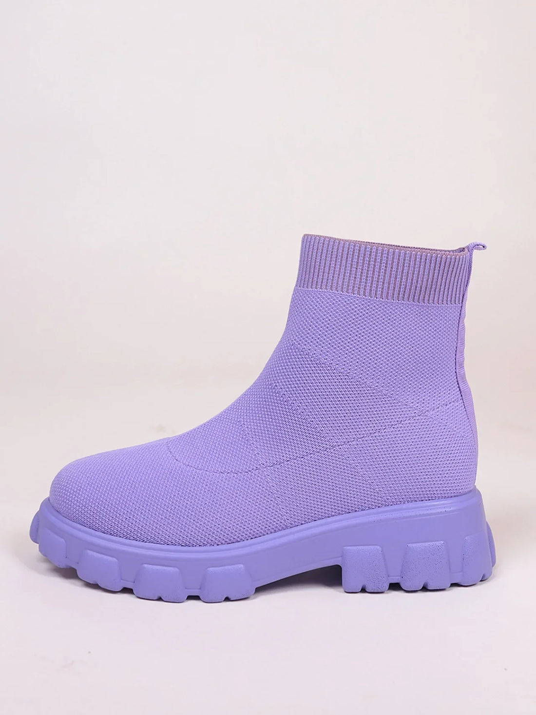 Knitted Platform Sock Ankle Boots