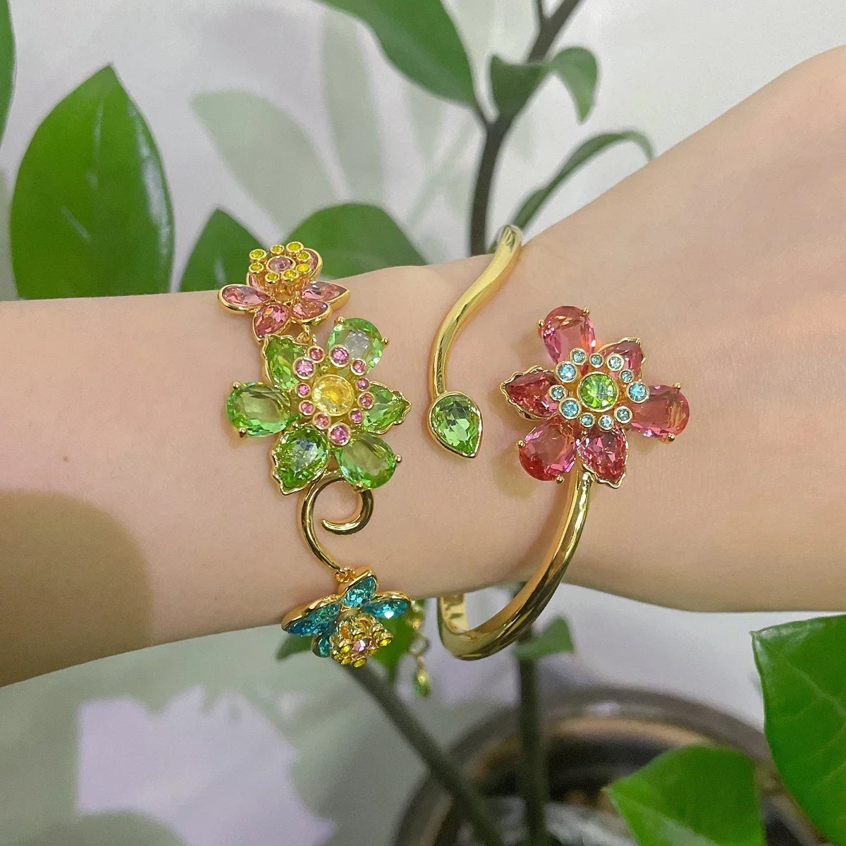 Flower Crystal Jewelry Set