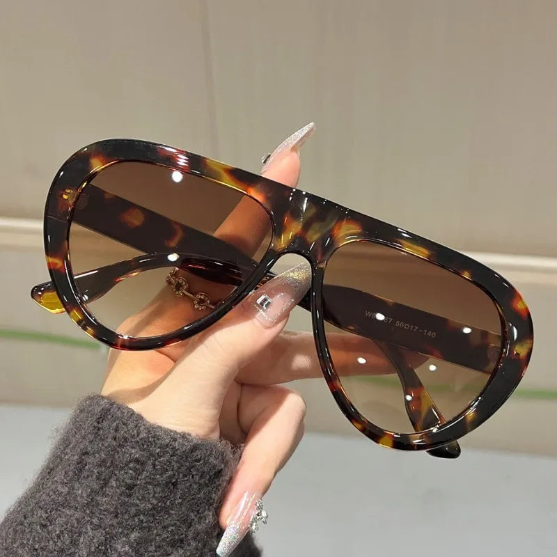 Vintage Oval Oversized Sunglasses