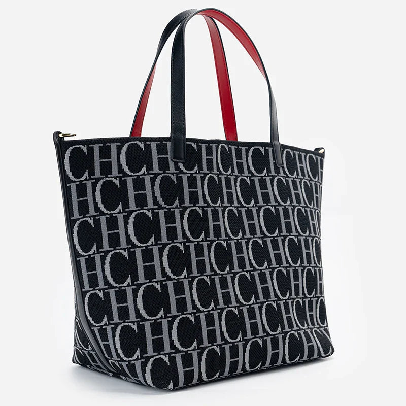 Alphabet Print Large Handbag