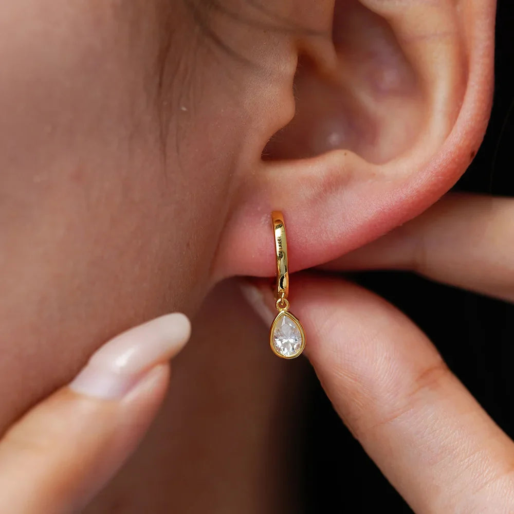 Moissanite Drop Earrings Women