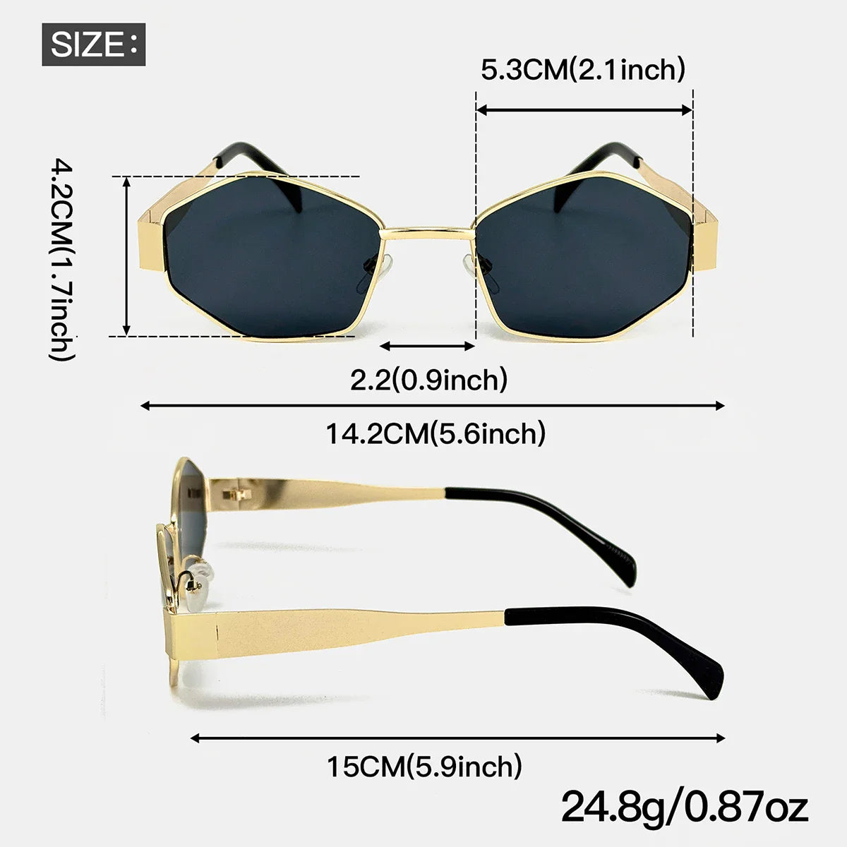 Metal Frame Fashion Sunglasses Set