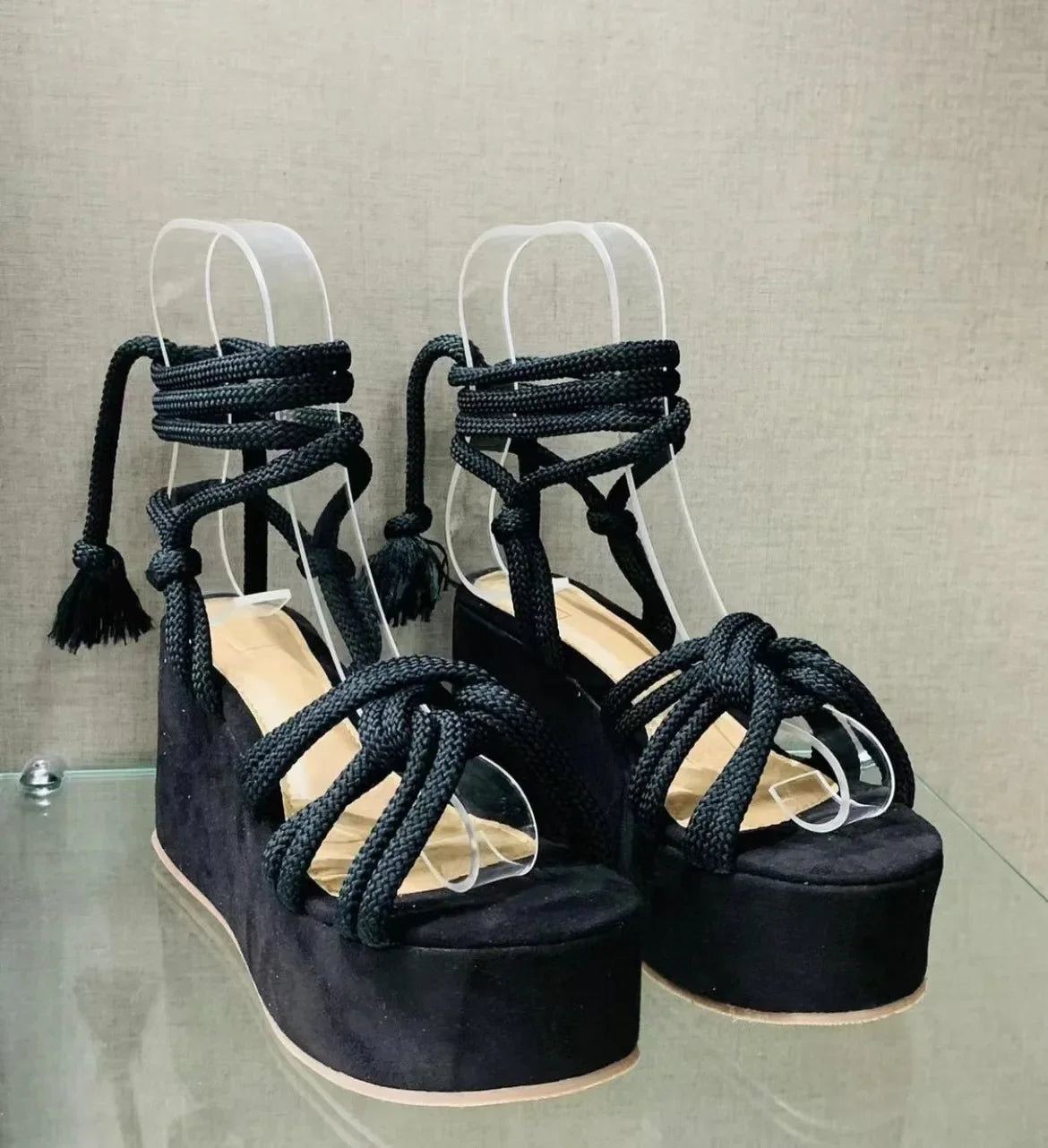 Strappy Platform Wedge Sandals
