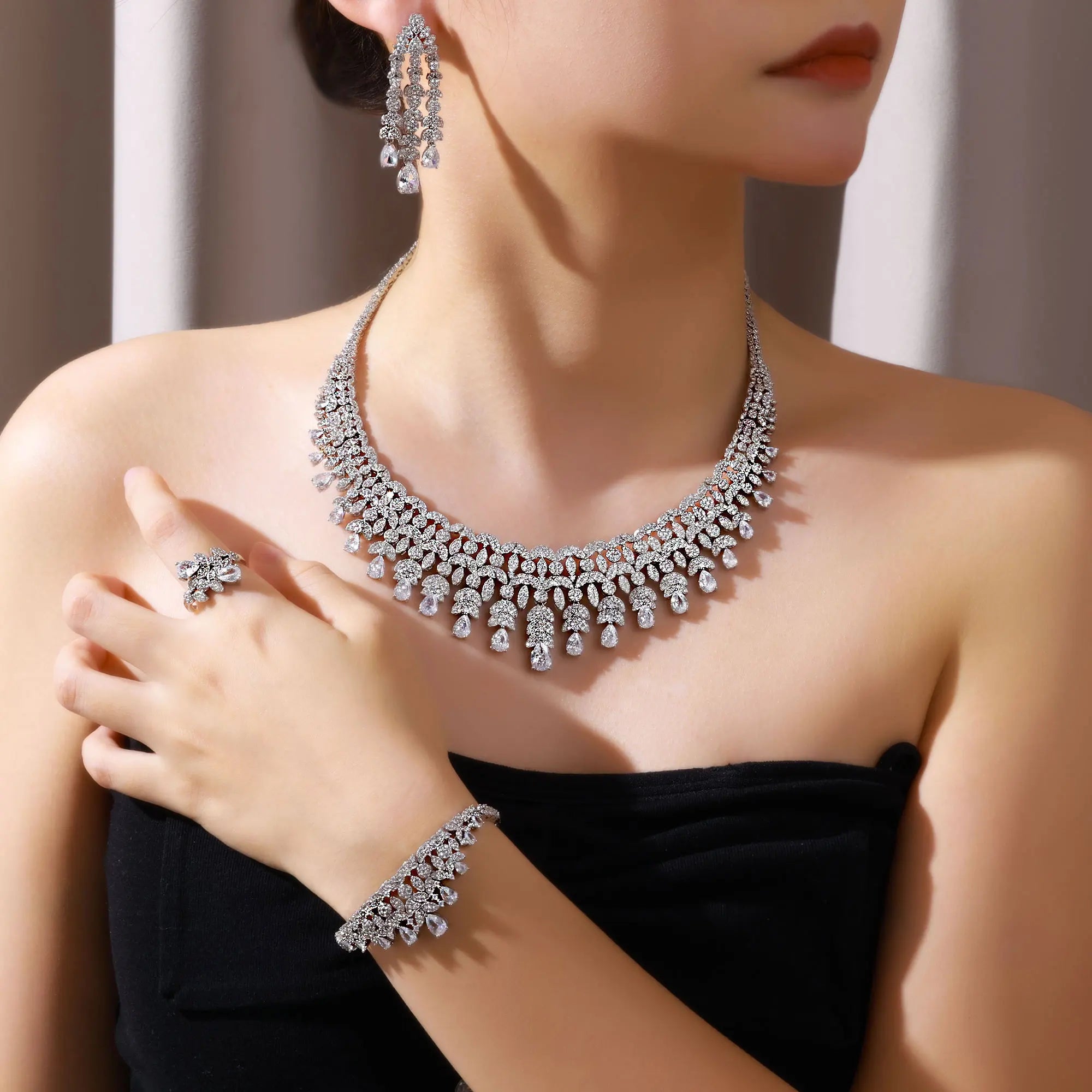 Crystal Wedding Jewelry Set