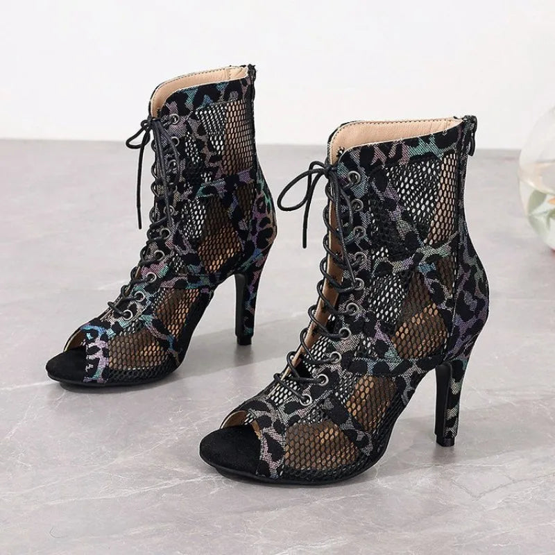 Open Toe Dance Heel Sandals