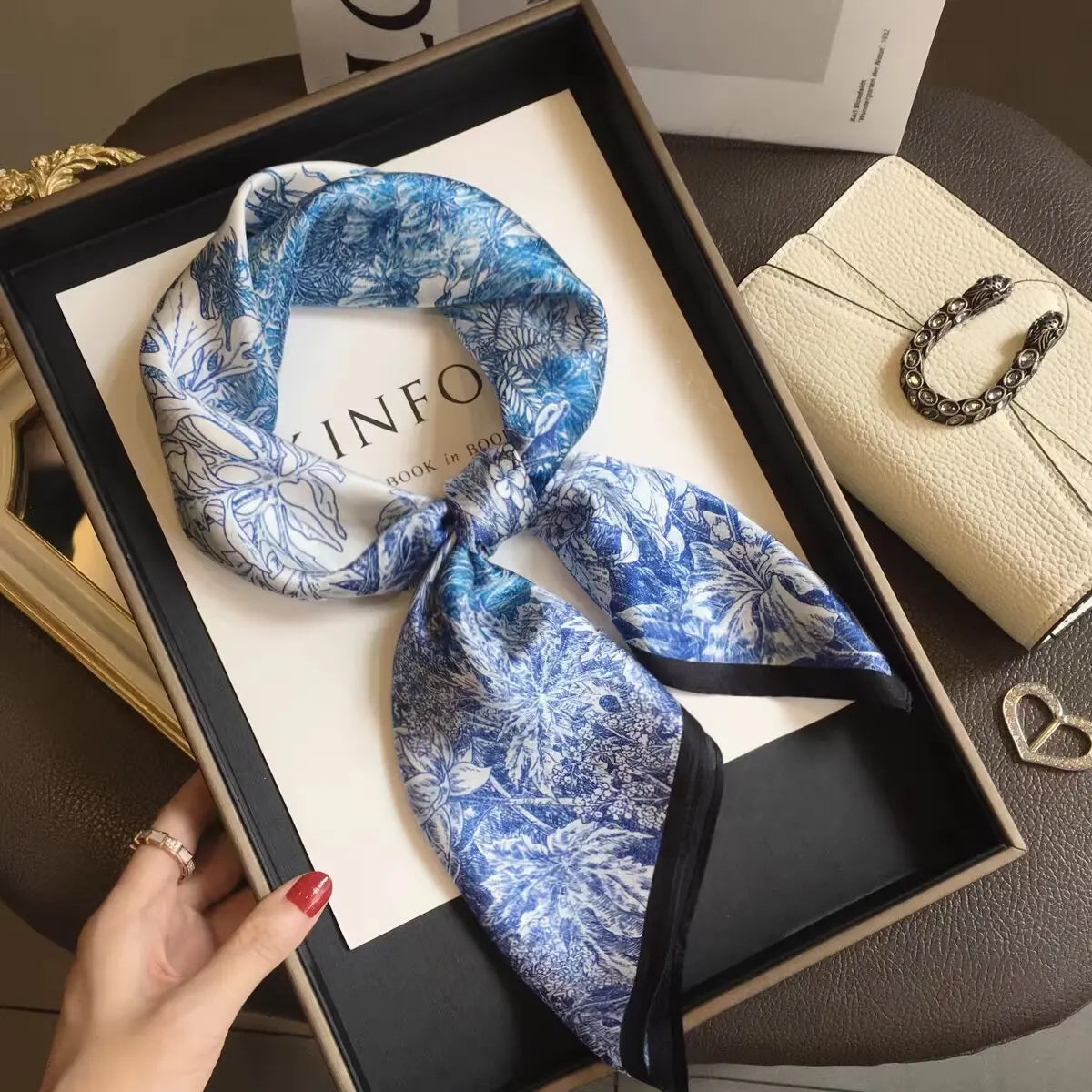 Zebra Print Silk Winter Scarf