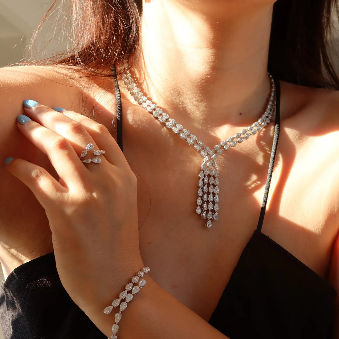 Water Drop Bridal Jewelry Set