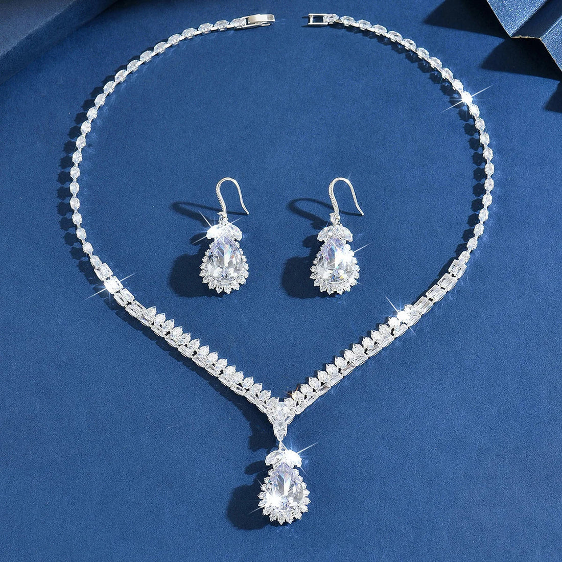 Water Drop Zircon Jewelry Set