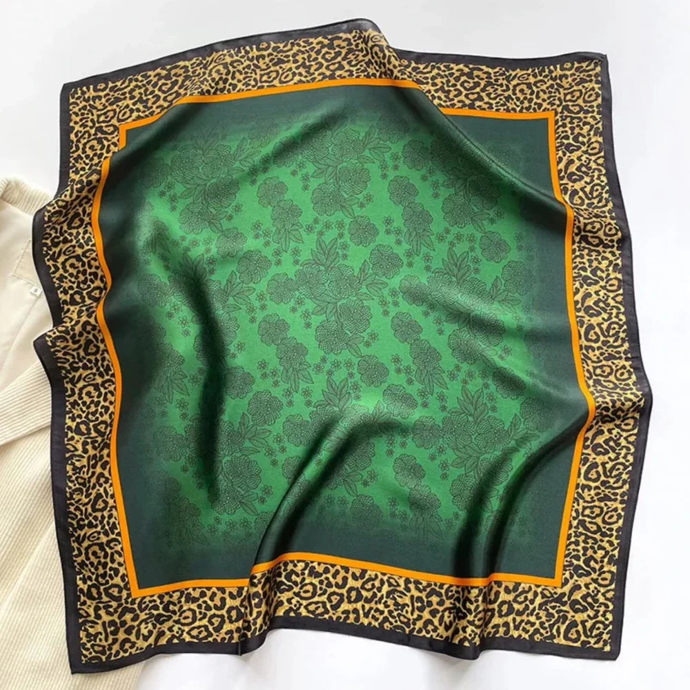 Zebra Print Silk Winter Scarf
