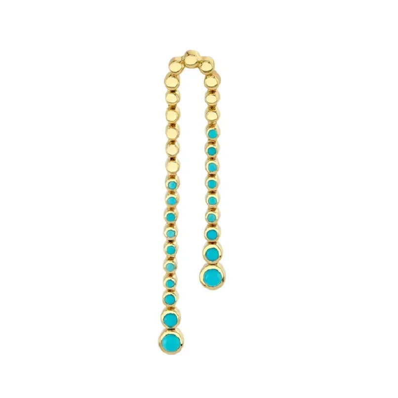 Turquoise Tassel Drop Earrings