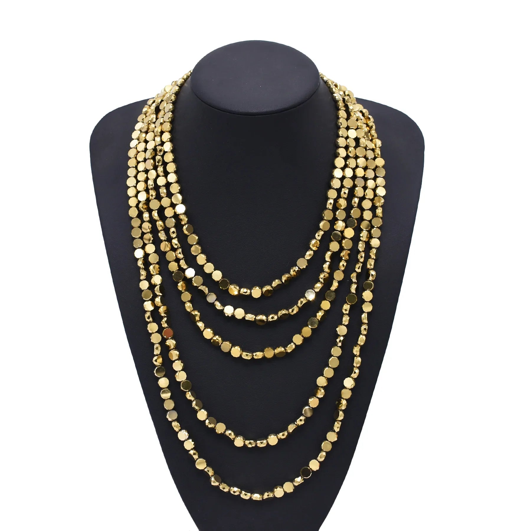 Multi Layer Beaded Bib Necklace