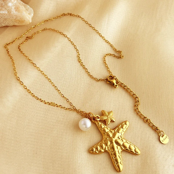 Starfish Shell Pendant Necklace
