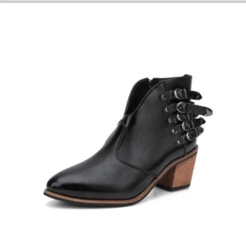 Waterproof High Heel Ankle Boots