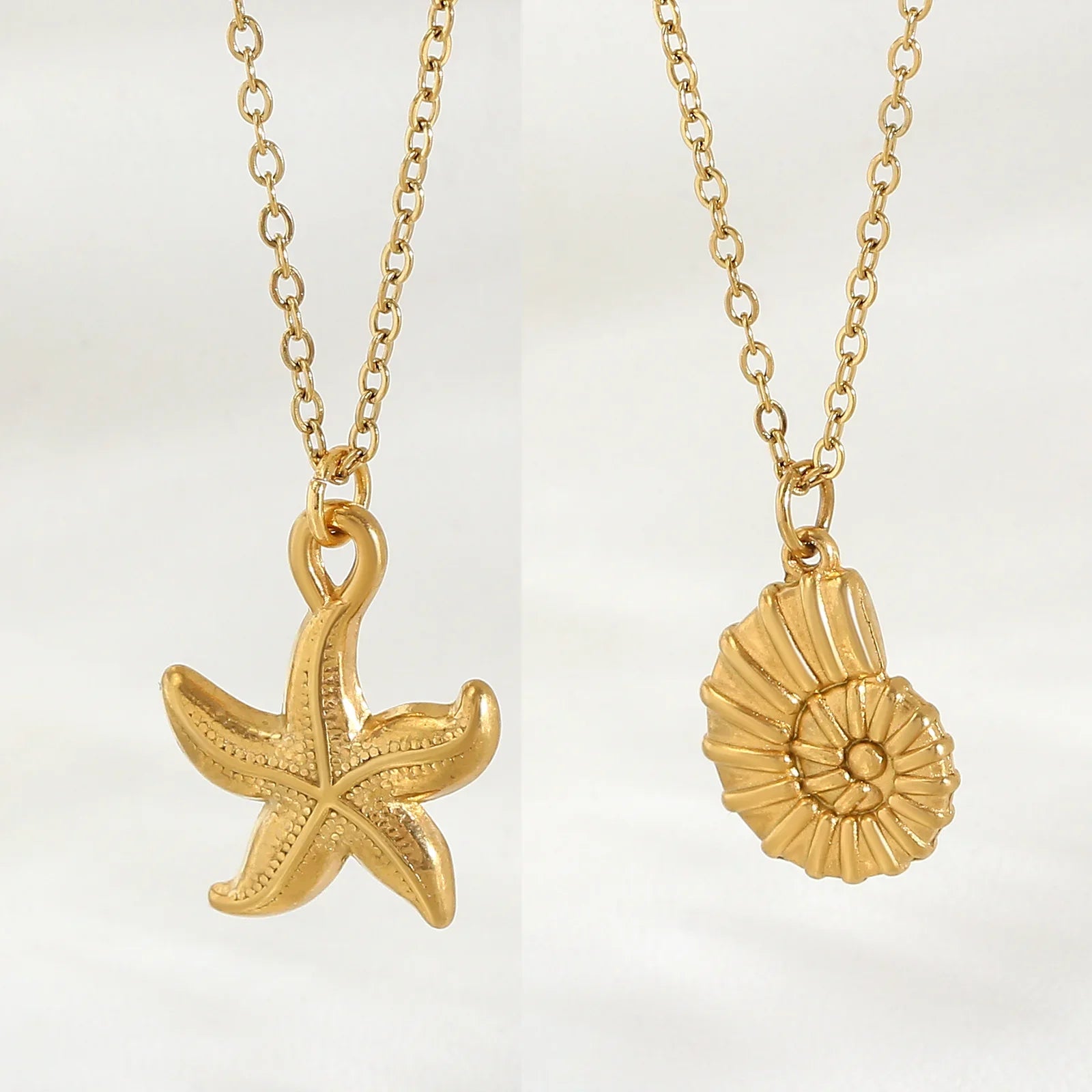 Starfish Shell Pendant Necklace