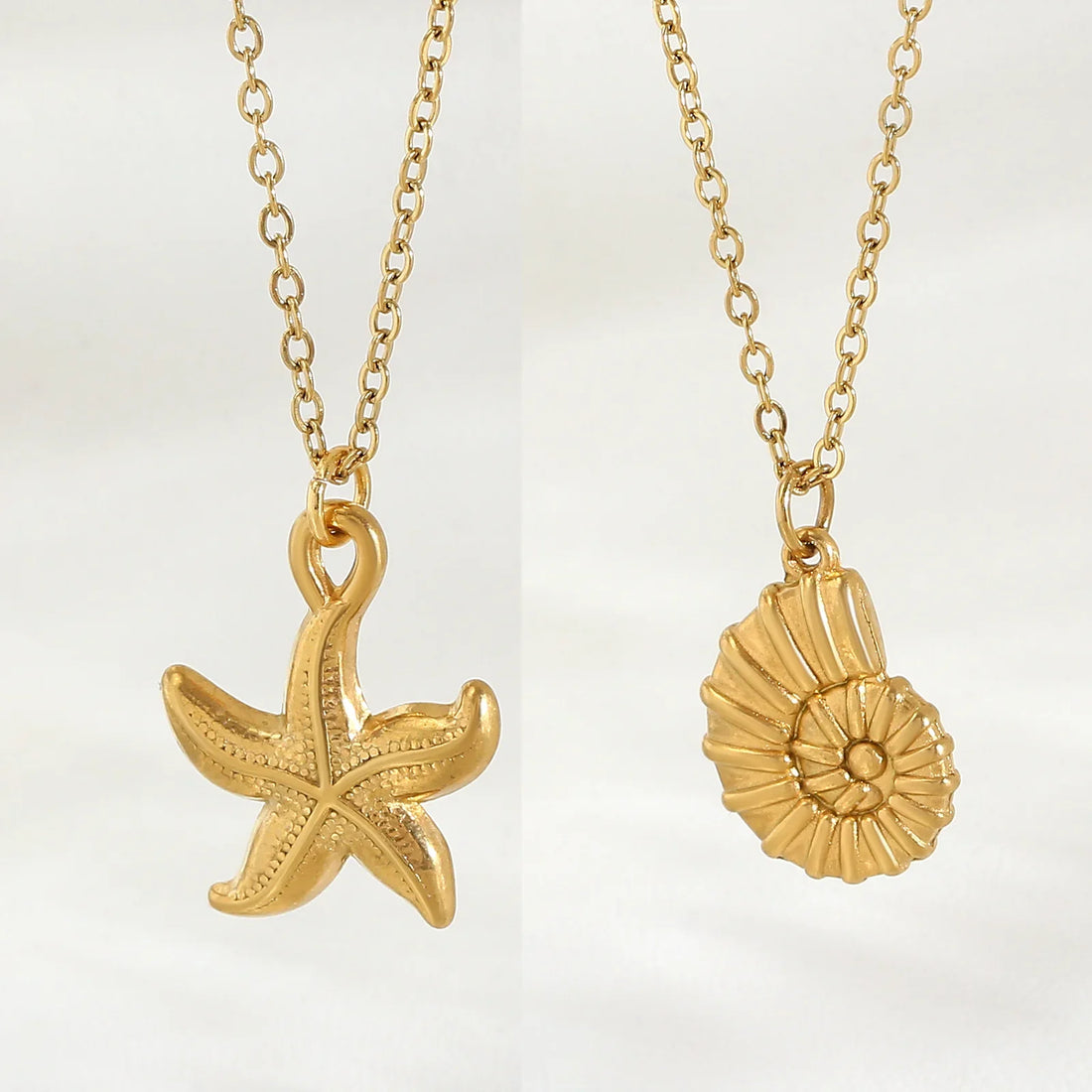 Starfish Shell Pendant Necklace