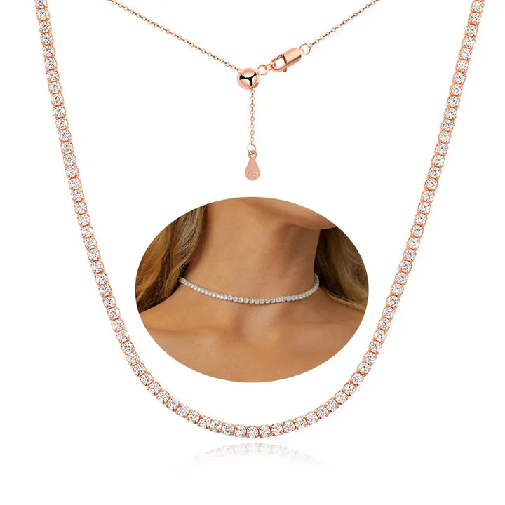 Moissanite Tennis Pendant Necklace